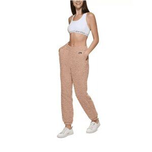 Calvin Klein Performance Women's Cozy Joggers, Beige XLARGE - NWT